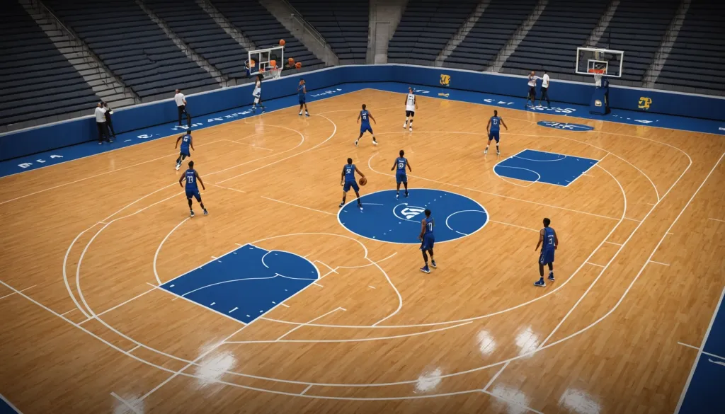 Как правильно поставить кольца в баскетбольном зале? Разметка баскетбольного зала: Зоны, линии и требования к покрытию