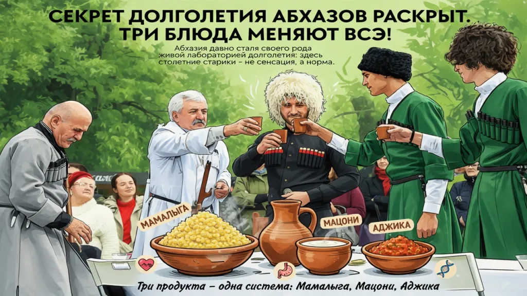 Секрет долголетия абхазов раскрыт. Три блюда меняют всё!